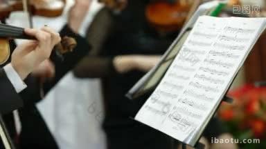 在音乐会上或招待会上<strong>演奏小提琴</strong>和大提琴